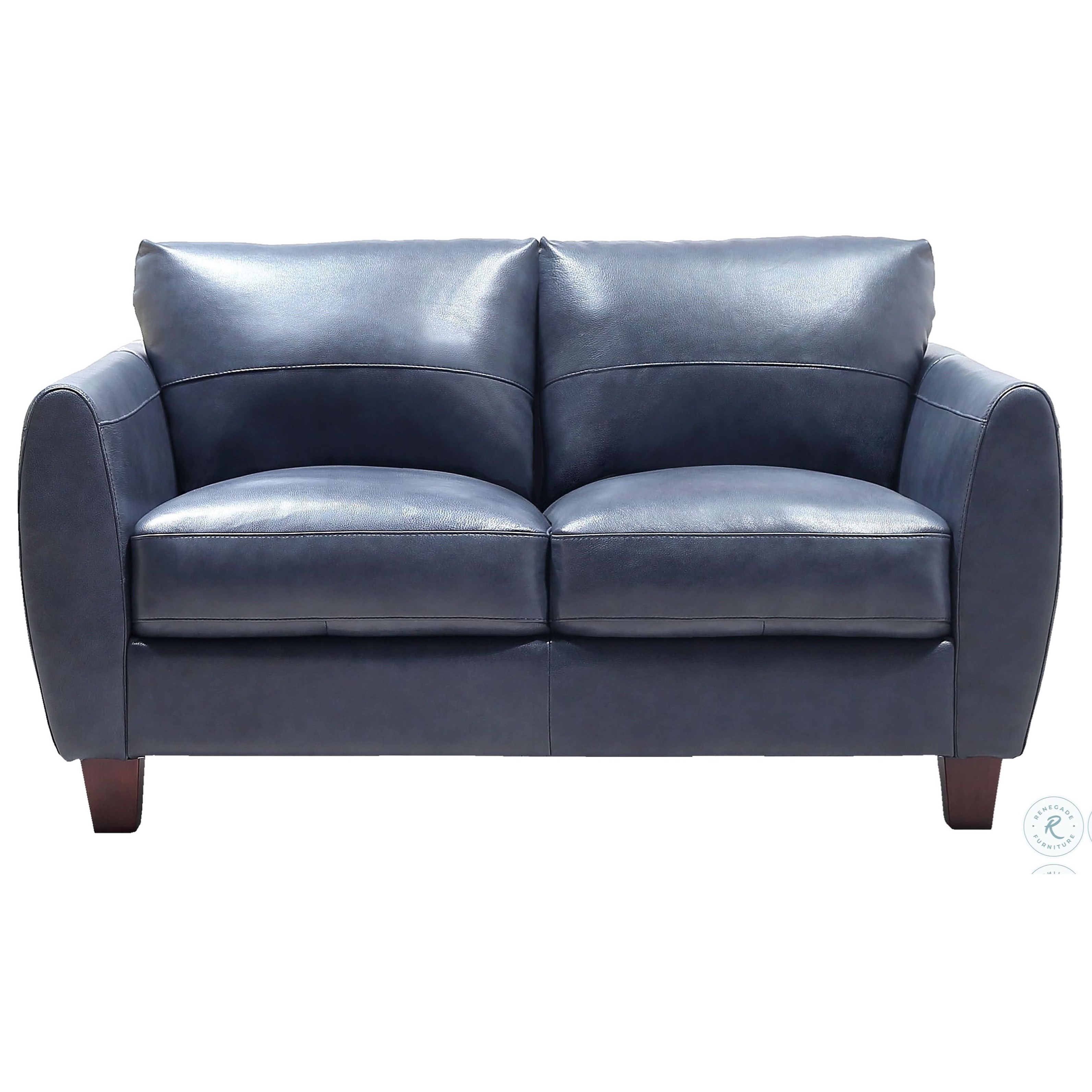 Leather Italia USA Traverse Contemporary Leather Loveseat Lindy's